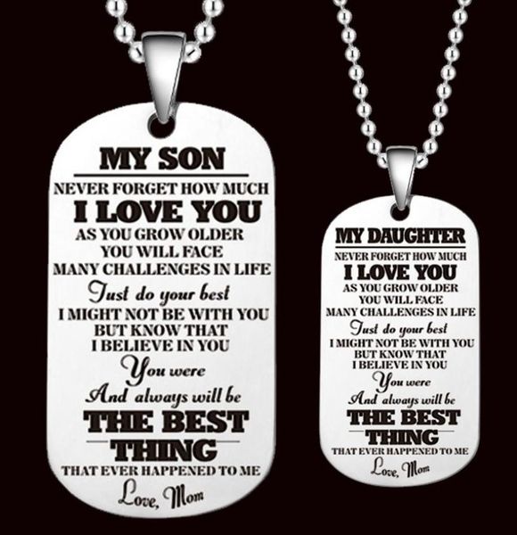 npkds to my son unique designer mens military army style stainless steel dog tags chain mens pendant necklace accessories6834556, Silver
npkds to my son unique designer mens military army style stainless steel dog tags chain mens pendant necklace accessories6834556, Silver