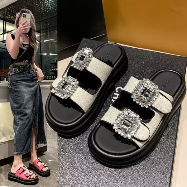 new summer slippers fashion casual all diamonds thick sole non-slip outdoor shopping beach sandals, Black
new summer slippers fashion casual all diamonds thick sole non-slip outdoor shopping beach sandals, Black