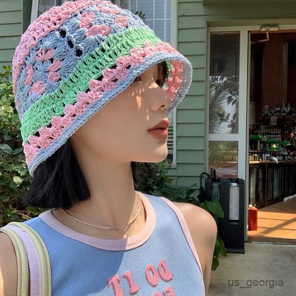 caps fresh hand-knitted bucket hat 2023 summer hollow breathable sweet versatile basin caps design women's hats r230627, Blue;gray
caps fresh hand-knitted bucket hat 2023 summer hollow breathable sweet versatile basin caps design women's hats r230627, Blue;gray