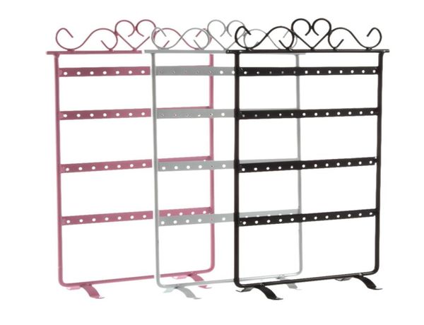 48 hole earrings ear studs display rack metal jewelry holder stand showcase pink 295160mm for retail environment5868517, Black 
48 hole earrings ear studs display rack metal jewelry holder stand showcase pink 295160mm for retail environment5868517, Black