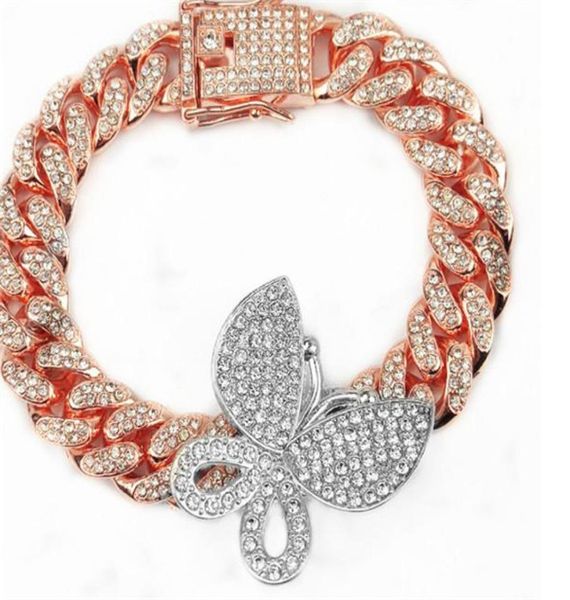 new design fashion iced out bling women jewelry zircon cuban link chain butterfly charm anklet bracelet b018484013, Black
new design fashion iced out bling women jewelry zircon cuban link chain butterfly charm anklet bracelet b018484013, Black