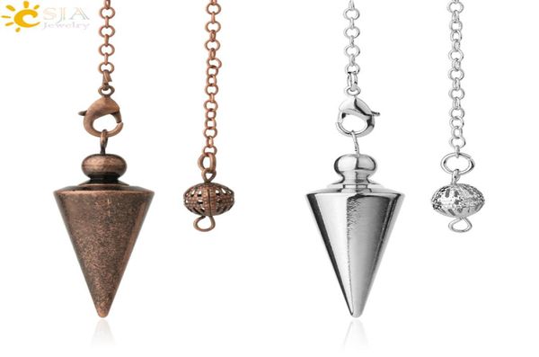 csja cone metal pendulum for wicca antique copper goldcolor spiritual pendulo radiestesia healing pendule jewelry g3368251045, Silver
csja cone metal pendulum for wicca antique copper goldcolor spiritual pendulo radiestesia healing pendule jewelry g3368251045, Silver