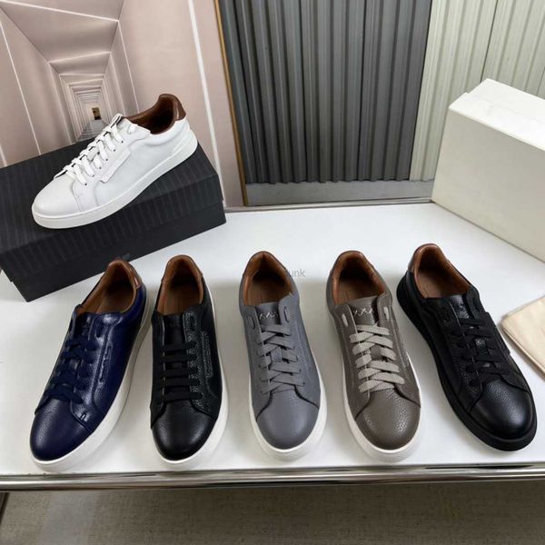 design men's casual shoes calf leather triple stitching light shoes outdoor sports coach luxury low-cut sneakers, Black
design men's casual shoes calf leather triple stitching light shoes outdoor sports coach luxury low-cut sneakers, Black
