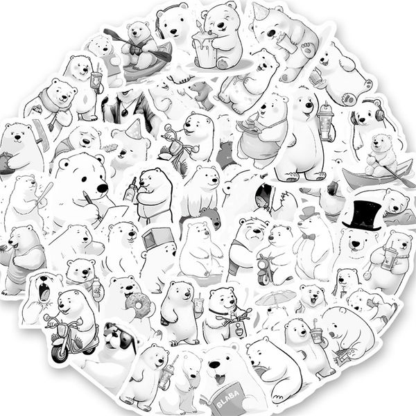 53pcs polar bear stickers cute white sea bear graffiti kids toy skateboard car motorcycle bicycle sticker decals
53pcs polar bear stickers cute white sea bear graffiti kids toy skateboard car motorcycle bicycle sticker decals