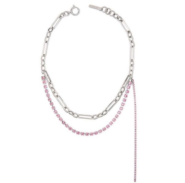 justine clenquet pink female necklace bracelet french elegant zircon chain double clavicle chain chokers fashion trend7353188, Silver
justine clenquet pink female necklace bracelet french elegant zircon chain double clavicle chain chokers fashion trend7353188, Silver