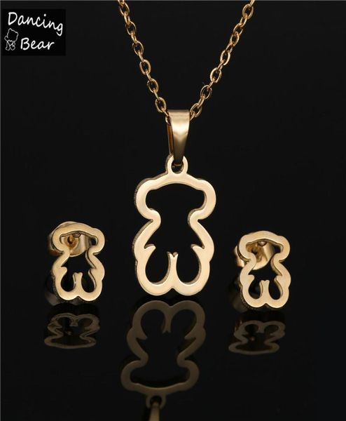 gold color stainless steel necklace earring jewelry sets bear cross clover necklace sets for women never faded color jewelry7140908, Silver
gold color stainless steel necklace earring jewelry sets bear cross clover necklace sets for women never faded color jewelry7140908, Silver