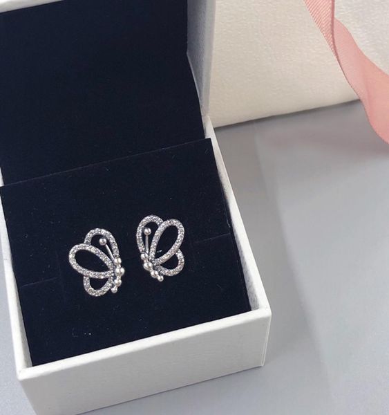 19 new arrival 925 sterling silver stud earring for pandora butterfly outlines earrings luxury designer women earrings original bo3349366, Golden;silver
19 new arrival 925 sterling silver stud earring for pandora butterfly outlines earrings luxury designer women earrings original bo3349366, Golden;silver