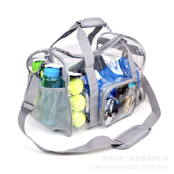 transparent travel bag is convenient and easy to carry. sports shoulder bag, pvc fitness bag, dry and wet separation yoga bag
transparent travel bag is convenient and easy to carry. sports shoulder bag, pvc fitness bag, dry and wet separation yoga bag