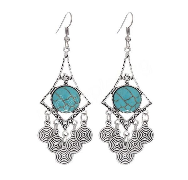 vintage trendy dangle earring fashion alloy bohemian turquoise tassel earrings for women jewelry4122074, Silver
vintage trendy dangle earring fashion alloy bohemian turquoise tassel earrings for women jewelry4122074, Silver