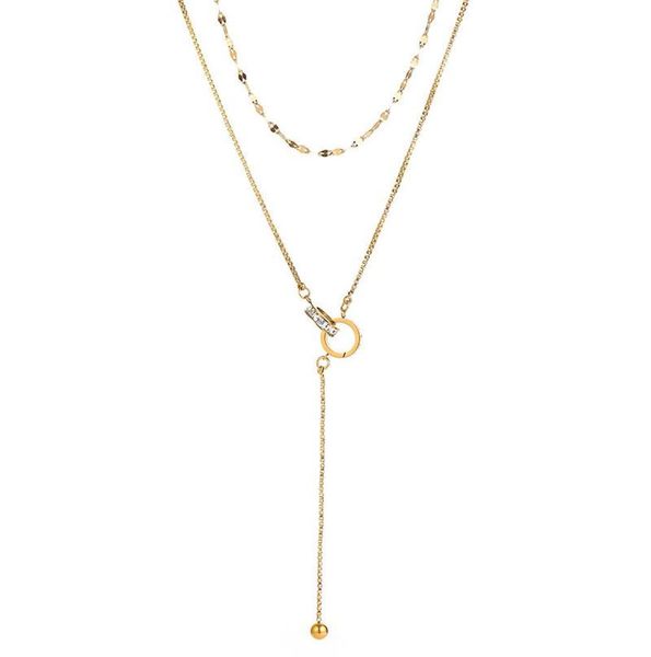 pendant necklaces 2021 double layered necklace female trendy jewelry goldrose gold color roman loop sweater decoration chain part6233478, Silver
pendant necklaces 2021 double layered necklace female trendy jewelry goldrose gold color roman loop sweater decoration chain part6233478, Silver