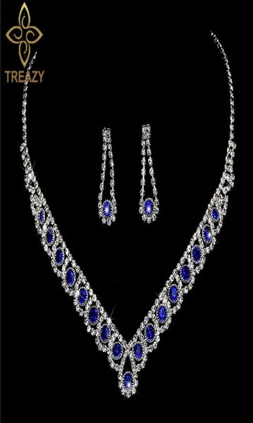 treazy 2019 new royal blue crystal bridal jewelry sets rhinestone statement choker necklace earrings women wedding jewelry sets8392973, Silver
treazy 2019 new royal blue crystal bridal jewelry sets rhinestone statement choker necklace earrings women wedding jewelry sets8392973, Silver