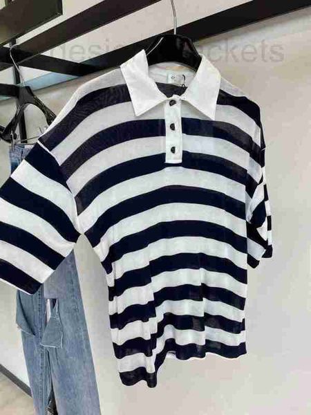 women's polos designer 23 summer new academy style slim and versatile stripe contrast polo with collar button short sleeve p48a, White
women's polos designer 23 summer new academy style slim and versatile stripe contrast polo with collar button short sleeve p48a, White