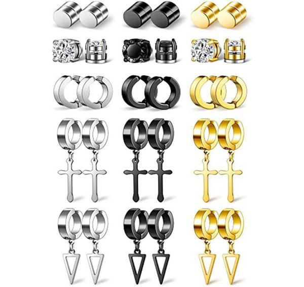 stud 15 pairs magnetic fake earrings stainless steel cross dangle hoop nonpiercing clip on earring4074599, Golden;silver
stud 15 pairs magnetic fake earrings stainless steel cross dangle hoop nonpiercing clip on earring4074599, Golden;silver