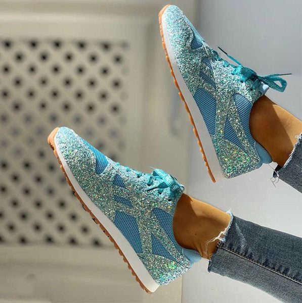 women flat glitter sneakers casual bling vulcanized shoes female mesh lace up platform comfort plus size fashion ladies autumn y097423939, Black
women flat glitter sneakers casual bling vulcanized shoes female mesh lace up platform comfort plus size fashion ladies autumn y097423939, Black