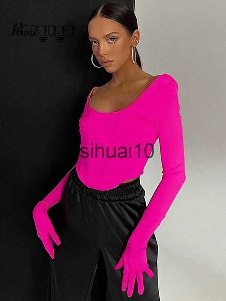 women's t-shirt ahagaga streetwear long sleeve gloves t-shirts tees women crop backless square collar skinny woman croppped shirt j23, White
women's t-shirt ahagaga streetwear long sleeve gloves t-shirts tees women crop backless square collar skinny woman croppped shirt j23, White