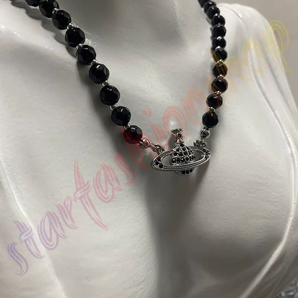 saturn black crystal single layer full diamond necklace punk dark style collarbone chain can be worn by men and women with box great, Silver
saturn black crystal single layer full diamond necklace punk dark style collarbone chain can be worn by men and women with box great, Silver