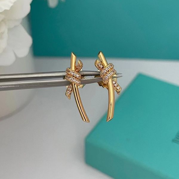 fashion gift s925 sterling silver cute bow tie designer earrings women's sparkling crystal sweet love knot earrings luxury, Golden
fashion gift s925 sterling silver cute bow tie designer earrings women's sparkling crystal sweet love knot earrings luxury, Golden