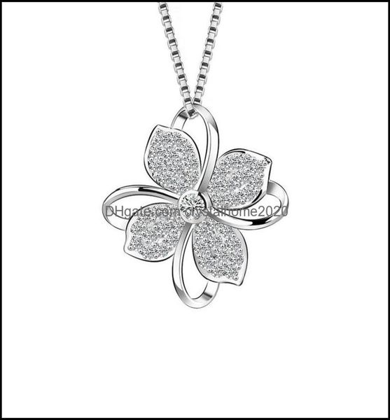 pendant necklaces four leaf clover choker necklace jewelry flower 925 sier pendants chain birthday gift for women drop delivery ot7107007, Silver
pendant necklaces four leaf clover choker necklace jewelry flower 925 sier pendants chain birthday gift for women drop delivery ot7107007, Silver