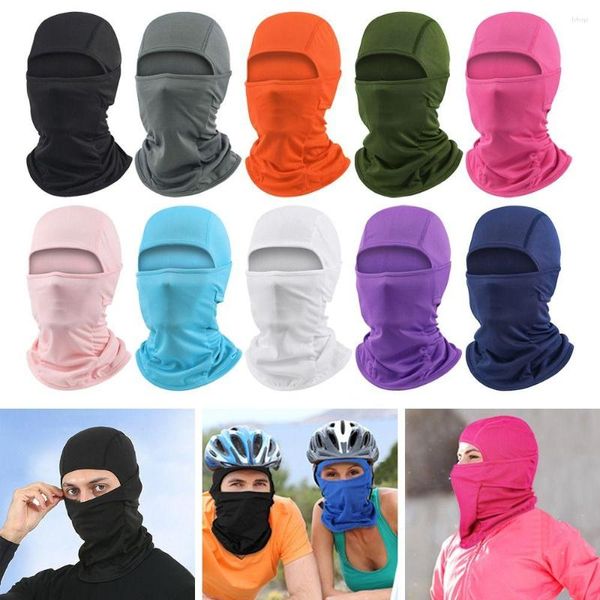 Image of Cycling Caps Hood Helmet Liner Hats Motorcycle Hiking Scarves Full Face Cap Balaclava Cooling Neck Cover