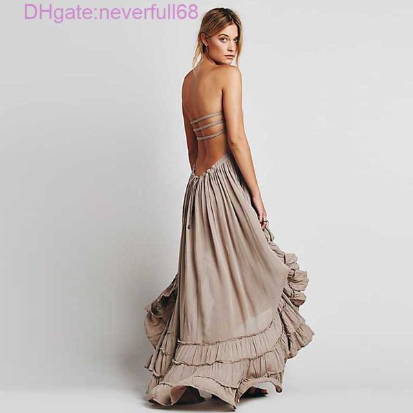 dresses summer backless bandage wrap chest boho beach dress women elegant bohemian robe femme casual party maxi, Black;gray
dresses summer backless bandage wrap chest boho beach dress women elegant bohemian robe femme casual party maxi, Black;gray