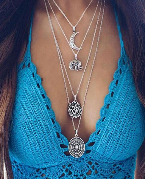multilayer necklace women luxury jewelry accessories plated silver chain choker necklaces pendants bohemia circular moon elephan1991872
multilayer necklace women luxury jewelry accessories plated silver chain choker necklaces pendants bohemia circular moon elephan1991872