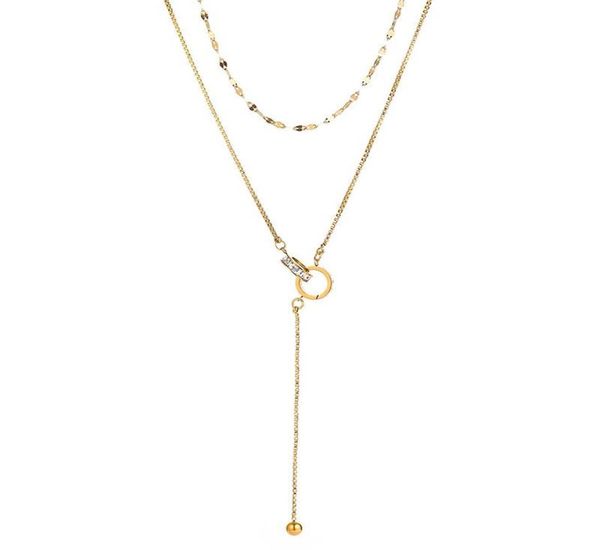 pendant necklaces 2021 double layered necklace female trendy jewelry goldrose gold color roman loop sweater decoration chain part9551997, Silver
pendant necklaces 2021 double layered necklace female trendy jewelry goldrose gold color roman loop sweater decoration chain part9551997, Silver