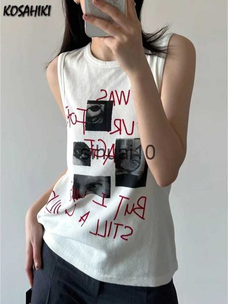 women's t-shirt kosahiki vintage letter print t-shirts female aesthetic grunge y2k clothes sleeveless slim tank casual summer tees j23, White
women's t-shirt kosahiki vintage letter print t-shirts female aesthetic grunge y2k clothes sleeveless slim tank casual summer tees j23, White