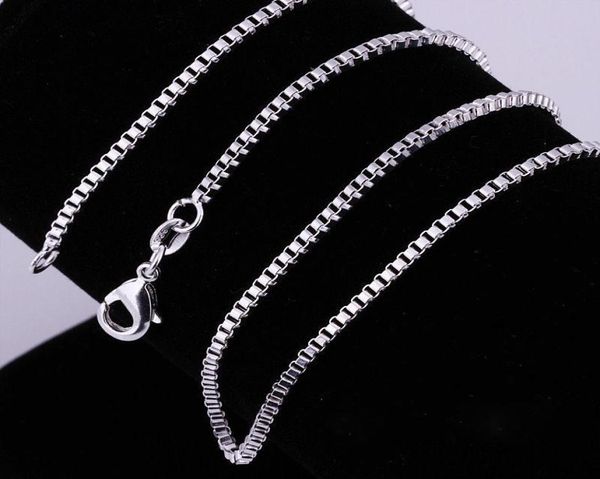 20pcslot 925 necklace 2mm box link chains jewelry 16quot18quot20quot22quot24quot26quot28quot30quot4442543, Silver
20pcslot 925 necklace 2mm box link chains jewelry 16quot18quot20quot22quot24quot26quot28quot30quot4442543, Silver