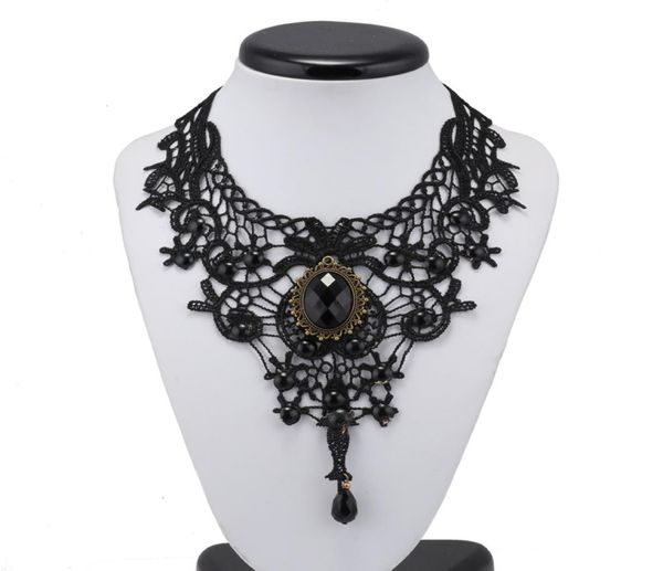 vintage fashion gothic choker crystal black lace necklace women chockers steampunk jewelry2109081, Golden;silver
vintage fashion gothic choker crystal black lace necklace women chockers steampunk jewelry2109081, Golden;silver