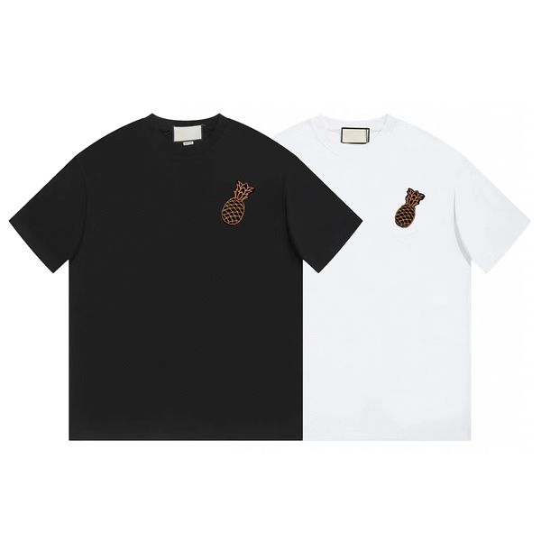 23ss new made in italy woman men's t-shirts high end classic pineapple embroidery tee summer limited beach breathable street fashion ca, White;black
23ss new made in italy woman men's t-shirts high end classic pineapple embroidery tee summer limited beach breathable street fashion ca, White;black