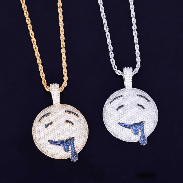 pendant necklaces drool round face gold color plated charm bling cubic zircon men's hip hop necklace rock jewelry 230621, Silver
pendant necklaces drool round face gold color plated charm bling cubic zircon men's hip hop necklace rock jewelry 230621, Silver