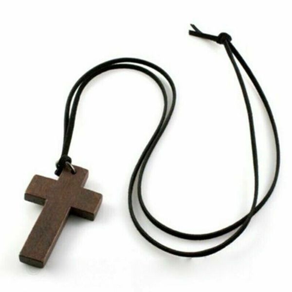 wooden necklace cross pendant necklace leather rope wedding women necklace sweat decorate, Silver
wooden necklace cross pendant necklace leather rope wedding women necklace sweat decorate, Silver