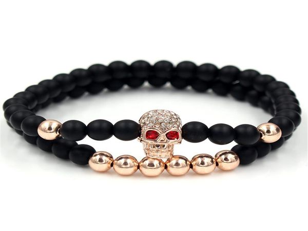 fashion 2pcsset couple his hers 6mm stone bead crown skull bracelet men charm strand bracelet handmade men wristband jewelry gift1832045, Black
fashion 2pcsset couple his hers 6mm stone bead crown skull bracelet men charm strand bracelet handmade men wristband jewelry gift1832045, Black