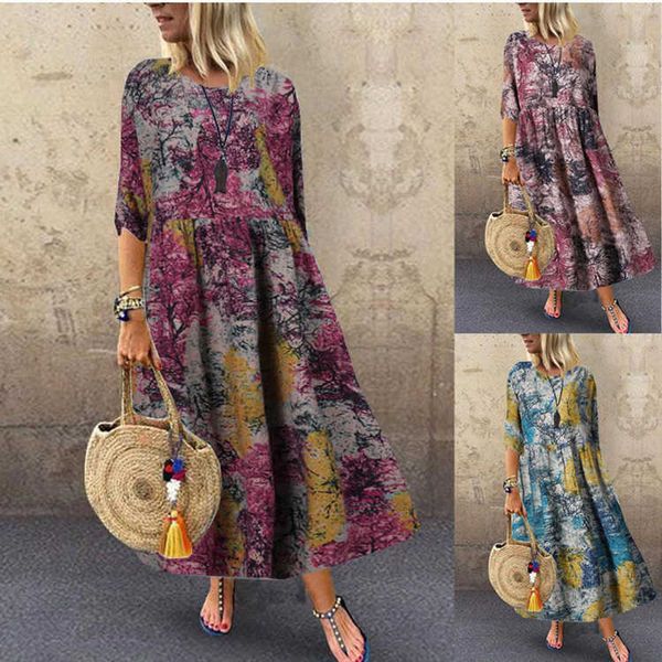 2023 summer new women's clothing fashion print dress daily casual dress long dress, Black;gray
2023 summer new women's clothing fashion print dress daily casual dress long dress, Black;gray