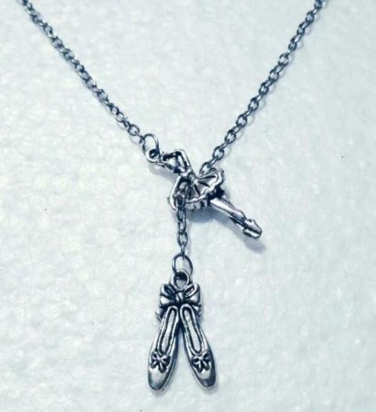 new dancer ballet jewelry gift ballet shoesballerina girl charm double cross pendant adjustable lariat chain necklace 8634341579, Silver
new dancer ballet jewelry gift ballet shoesballerina girl charm double cross pendant adjustable lariat chain necklace 8634341579, Silver