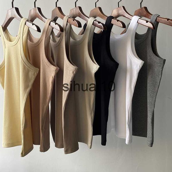 women's t-shirt summer new women cotton tank sleeveless thread solid color all-match slim ladies vest j230627, White
women's t-shirt summer new women cotton tank sleeveless thread solid color all-match slim ladies vest j230627, White