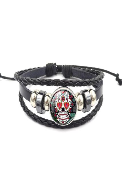 new sugar skull snap button charm bracelet 18mm glass cabochon ginger snap multilayer braided rope bangle for women men s fashion 4107787, Golden;silver
new sugar skull snap button charm bracelet 18mm glass cabochon ginger snap multilayer braided rope bangle for women men s fashion 4107787, Golden;silver