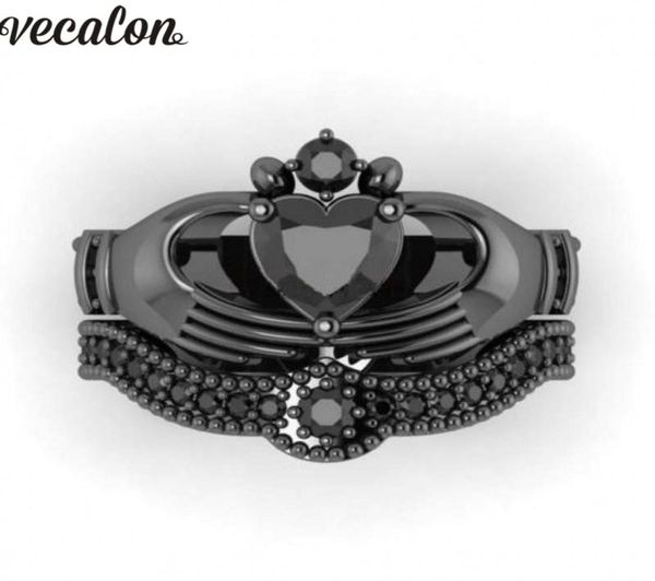 vecalon new female black birthstone claddagh ring 5a zircon cz black gold filled party wedding band ring bridal sets for women5885490, Slivery;golden
vecalon new female black birthstone claddagh ring 5a zircon cz black gold filled party wedding band ring bridal sets for women5885490, Slivery;golden