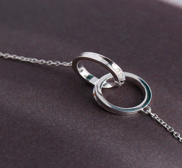 double cycle 925 sterling silver bracelet for women men pure silver chain classical jewelry1865643, Black
double cycle 925 sterling silver bracelet for women men pure silver chain classical jewelry1865643, Black