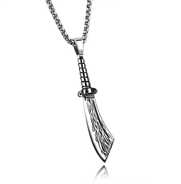 antique fantasy medieval soilder sword pendant stainless steel necklace3086566, Silver
antique fantasy medieval soilder sword pendant stainless steel necklace3086566, Silver