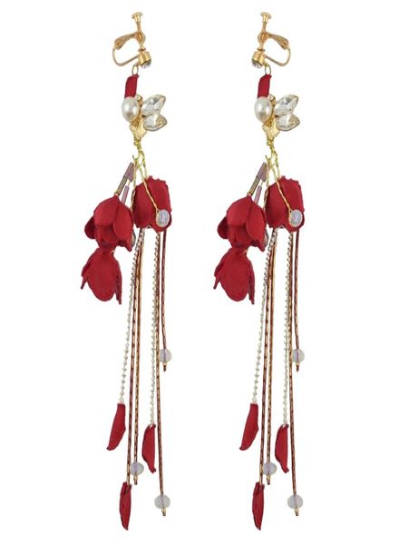 fashion tassels alloy red cloth flower crystal faux pearl statement drop dangle earrings clip women039s engagement gift2668413, Silver
fashion tassels alloy red cloth flower crystal faux pearl statement drop dangle earrings clip women039s engagement gift2668413, Silver