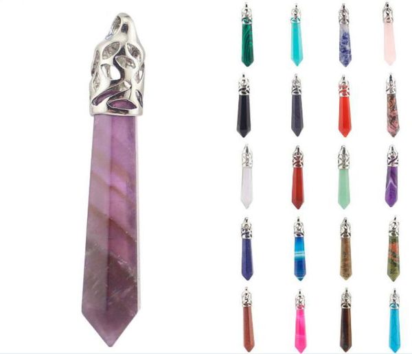 jln hexagonal pillar pendant gemstone crystal quartz amethyst black onyx prism bullet shape stone necklace with wax rope chain5364821, Silver
jln hexagonal pillar pendant gemstone crystal quartz amethyst black onyx prism bullet shape stone necklace with wax rope chain5364821, Silver