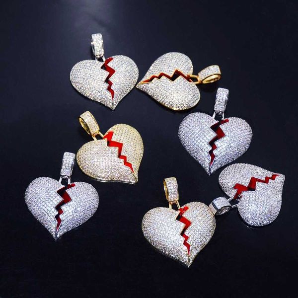 pendant necklaces bubble letter broken heart necklace & charms chain for men real gold plated hip hop jewelry 230621, Silver
pendant necklaces bubble letter broken heart necklace & charms chain for men real gold plated hip hop jewelry 230621, Silver