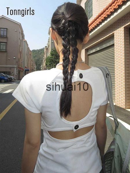 women's t-shirt tonngirls summer t shirt women short sleeve hollow out crop cotton y2k vintage korean style streetwear tee 2000s j23, White
women's t-shirt tonngirls summer t shirt women short sleeve hollow out crop cotton y2k vintage korean style streetwear tee 2000s j23, White