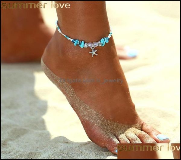 anklets jewelry bohemian starfish pendant for women girls new crystal bead chain bracelet on leg summer beach anklet gifts drop de1596508, Red;blue
anklets jewelry bohemian starfish pendant for women girls new crystal bead chain bracelet on leg summer beach anklet gifts drop de1596508, Red;blue