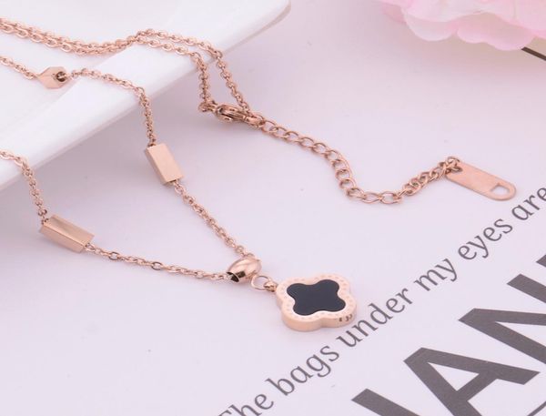 fashion luxury jewelry designer necklace for women titanium steel clover pendant necklace for girls party gift4807950, Silver 
fashion luxury jewelry designer necklace for women titanium steel clover pendant necklace for girls party gift4807950, Silver