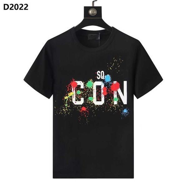 23ss brand men t-shirt designer mens polo shirt d2 dsq icon gg luxury dsquare print shorts o-neck short sleeve men's shirts dt2022 str, White;black