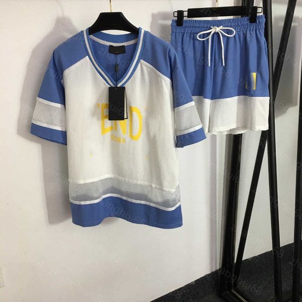 23ss casual suit women shorts sets womens designer clothing see through hollow mesh letter print v-neck short sleeve t-shirt elastic waist s, White
23ss casual suit women shorts sets womens designer clothing see through hollow mesh letter print v-neck short sleeve t-shirt elastic waist s, White