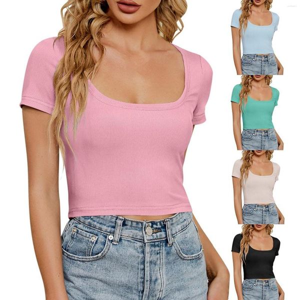 women's t shirts stylish square neck short sleeved summer crop 4x for women womens lace, White
women's t shirts stylish square neck short sleeved summer crop 4x for women womens lace, White