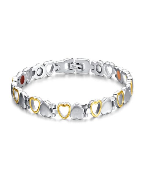 beauty healthy for woman heart love stainless steel bio energy elements bracelet hand chain jewelry6833884, Golden;silver
beauty healthy for woman heart love stainless steel bio energy elements bracelet hand chain jewelry6833884, Golden;silver